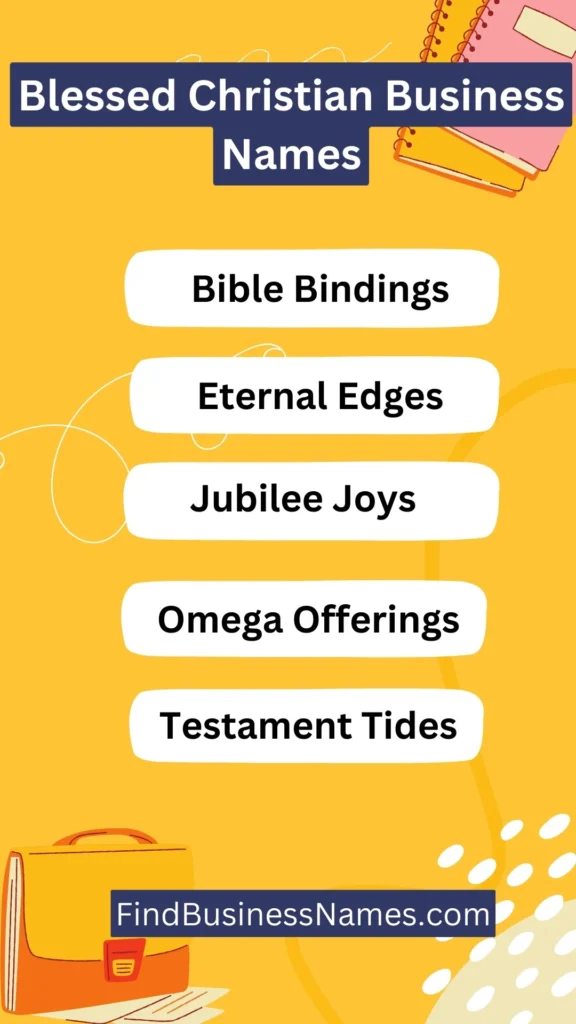 Blessed Christian Business Names Ideas List