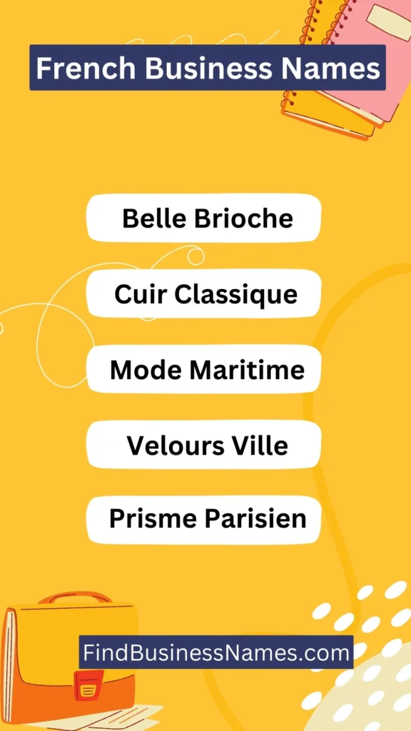 French Business Names Ideas List