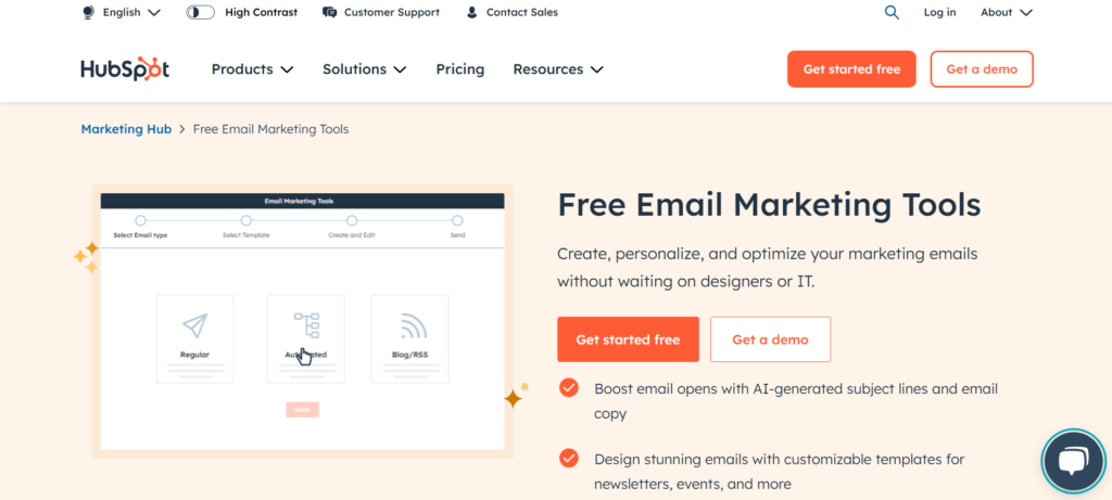 HubSpot Email Marketing Software - Comprehensive Review