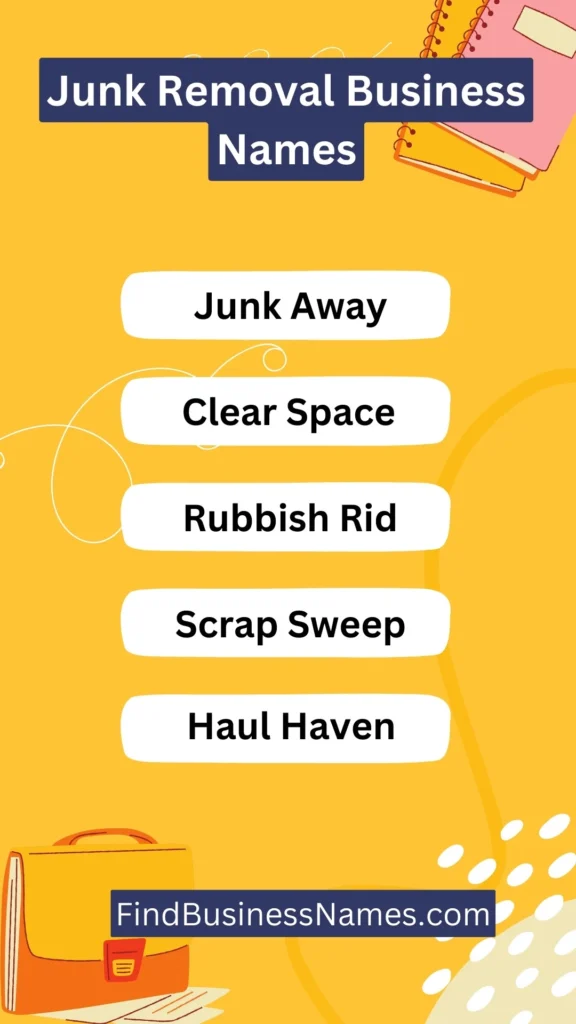 Junk Removal Business Names Ideas List