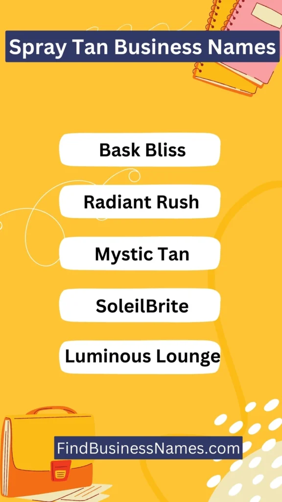 Spray Tan Business Names Ideas List