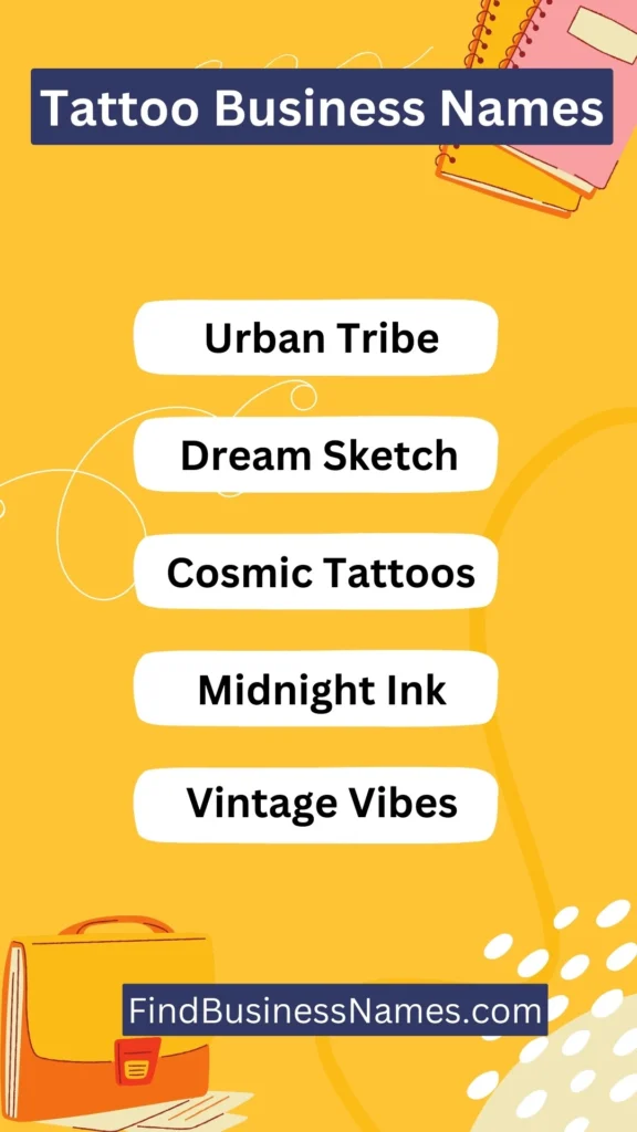 Tattoo Business Names Ideas List