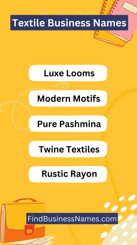 Textile Business Names Ideas List