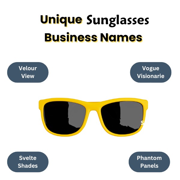 380 Sunglasses Business Names Designer and Modern