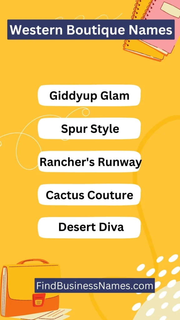 Western Boutique Names Ideas List