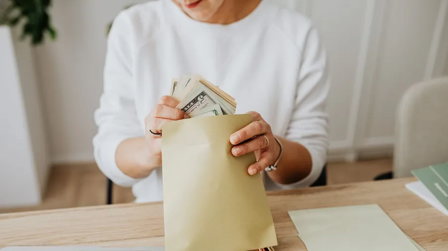 Cash Grocery Envelope Cut the Bill